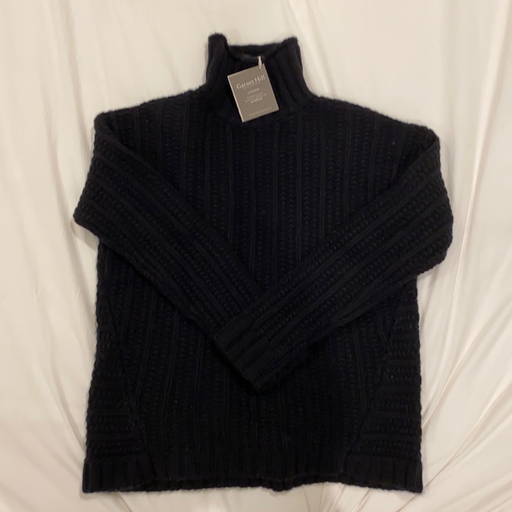 NWT Garnet Hill Black Cashmere Sweater